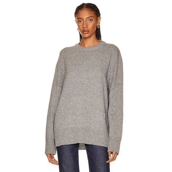 RE/DONE Redone 90’s Oversize Crewneck Gray Wool Blend Relaxed Sweater Size XS - Picture 1 of 10